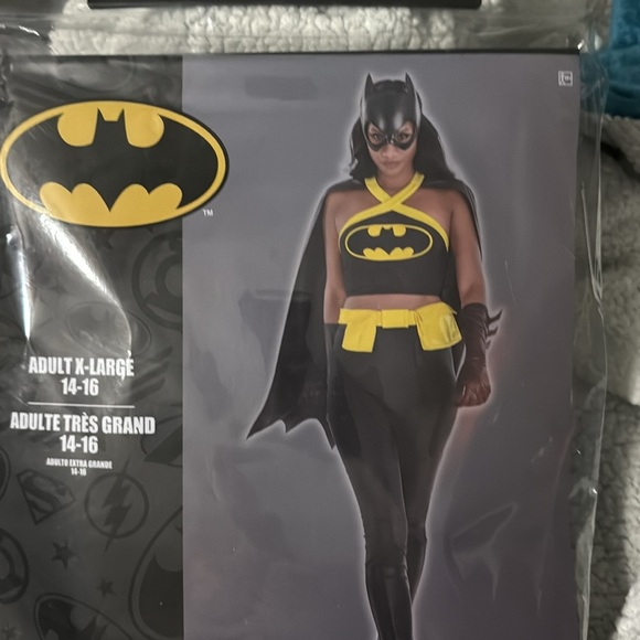 DC Batman Ladies 7 Piece Costume - Black and Yellow Dark Knight Size XL 14-16 - Picture 3 of 6